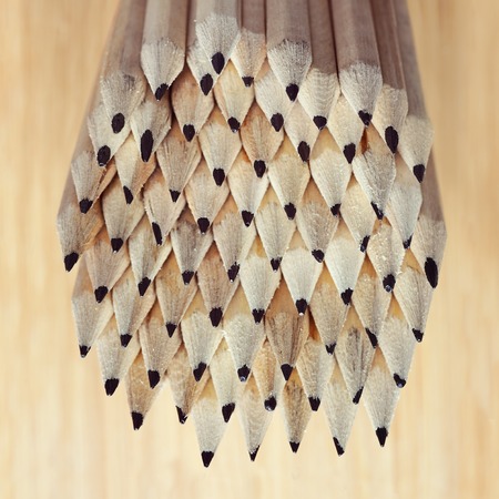 pencil composition still life wooden backgroundの写真素材