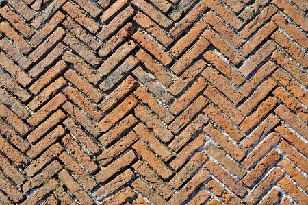 traditional italian historic Urban cobbles in Liguria, Italyの写真素材