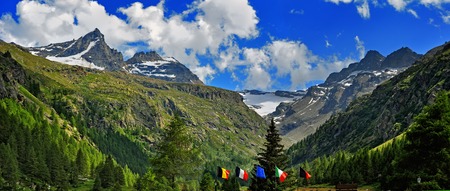 Pont, Valsavarenche valley, Gran Paradiso National Park, Aosta Valley Italyの写真素材