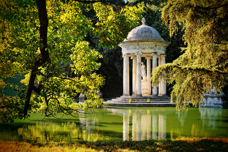 Villa Durazzo Pallavicini - Temple of Diana. Pegliの写真素材