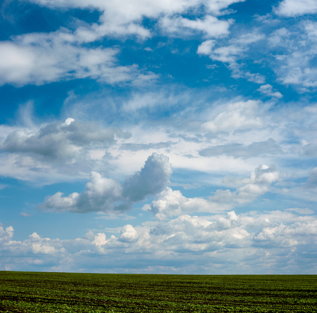 Beautiful blue sky with cloudsの写真素材
