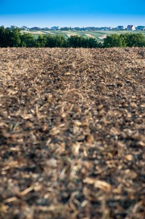 Plowed farmlands, arable fields