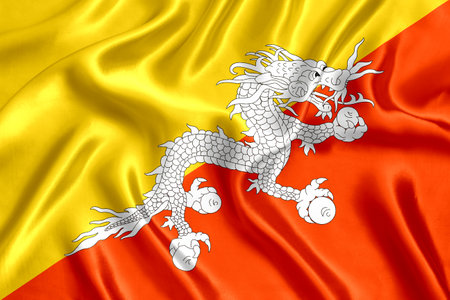 Flag of Bhutanの写真素材