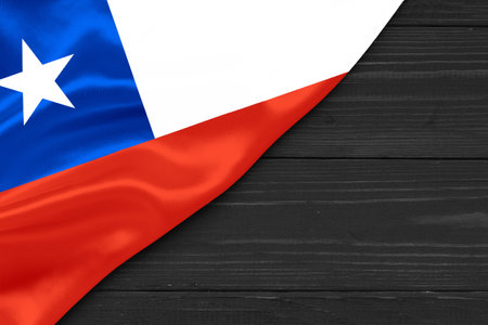 Flag of Chile place for text cope spaceの写真素材
