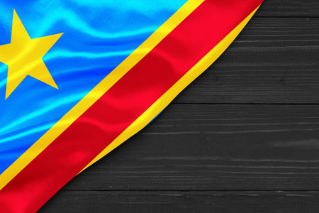 Flag of the Congo place for text cope spaceの写真素材