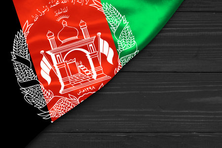 Flag of Afghanistan place for text cope spaceの写真素材