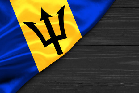 Flag of Barbados place for text cope space
