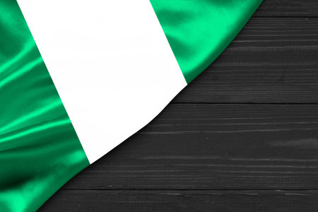 Flag of Nigeria place for text cope spaceの写真素材