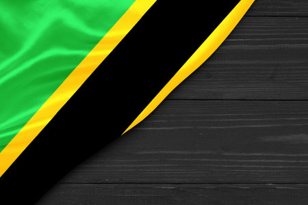 Flag of Tanzania place for text cope spaceの写真素材
