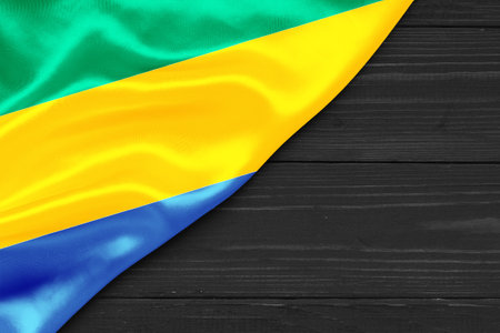 Flag of Gabon place for text cope spaceの写真素材