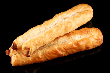 Rollini delicious pastries black backgroundの写真素材