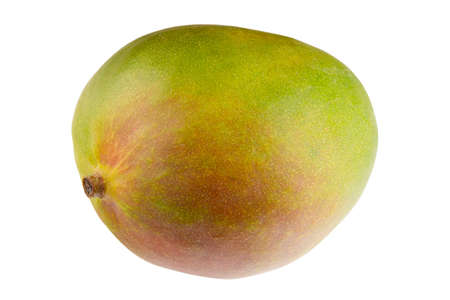 Mango exotic fruit whole white backgroundの写真素材