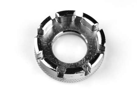 Tools for bicycle wheel spokes metal parts close upの写真素材