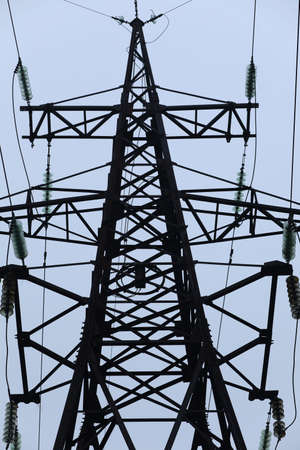 Tower support of power linesの写真素材
