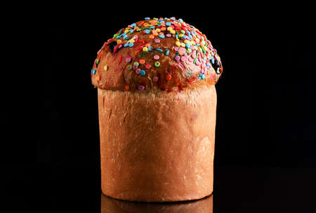 Paska Easter Sweet bread dark background