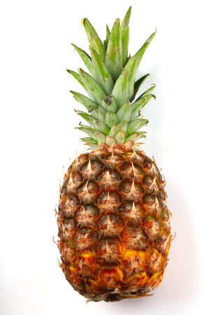 Pineapple exotic fruit on a white backgroundの写真素材