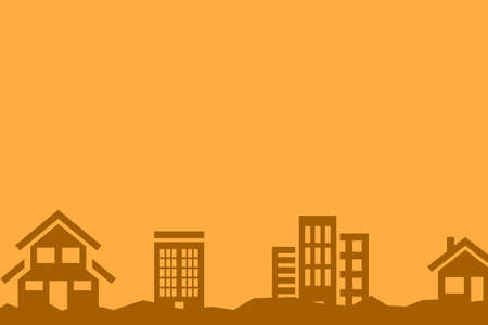 Different houses construction place for text cope spaceの写真素材