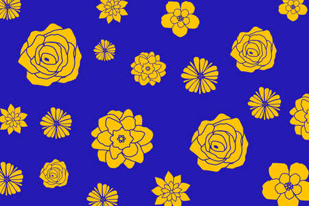 Background or texture of simple flowersの写真素材