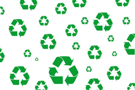 Recycle badge white background or textureの写真素材