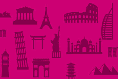 Tourist attractions signs tourist themeの写真素材