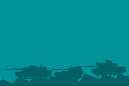 Badges tanks and military equipment place for text cope spaceの写真素材