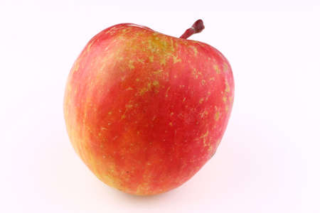 Red apple Fuji grade on a white backgroundの写真素材