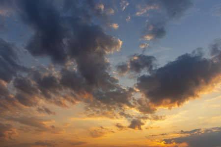 Beautiful sky and clouds during sunsetの写真素材