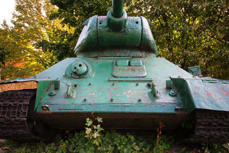 The T-34 tank is the old World War IIの写真素材