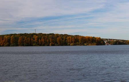 Lake in the city of Ternopilの写真素材