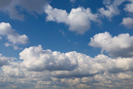 Blue sky and white clouds. Beautiful landscape.の写真素材