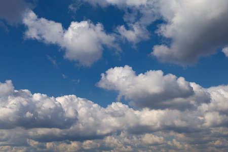 Blue sky and white clouds. Beautiful landscape.の写真素材
