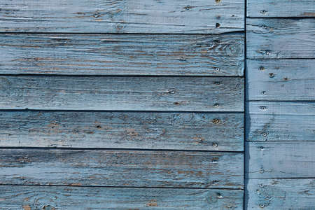 Old blue cracked board as a beautiful backgroundの写真素材