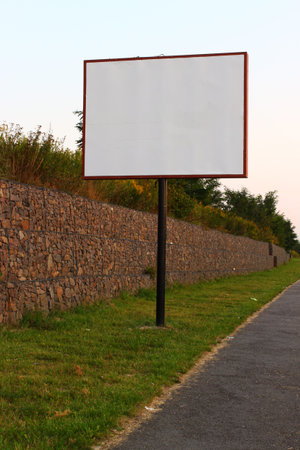 Billboard bulletin board on the street place for text cope spaceの写真素材