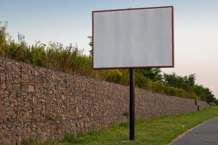Billboard bulletin board on the street place for text cope spaceの写真素材