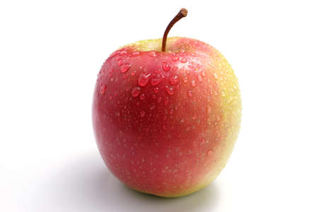 Beautiful red apple on a white background isolate.の写真素材