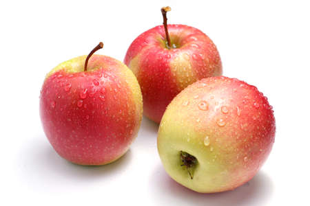 Beautiful red apple on a white background isolate.の写真素材