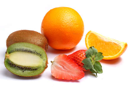 exotic fruits on a white background isolateの写真素材