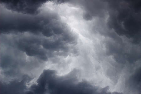 Gloomy gray clouds on the eve of a thunderstorm.の写真素材