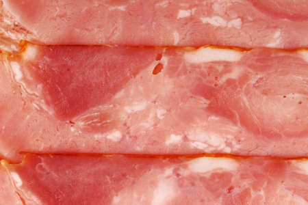 ham sliced closeup background or textureの写真素材