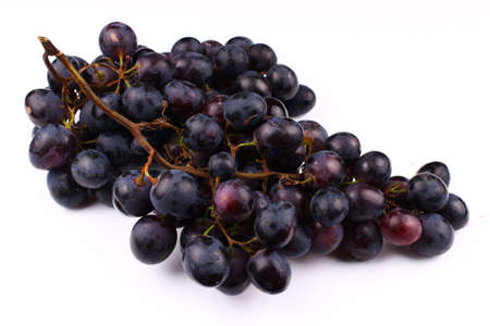 Black grape variety of Moldova on a white backgroundの写真素材