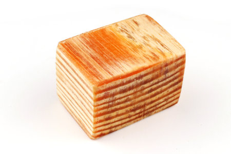 Bar of a tree on a white backgroundの写真素材