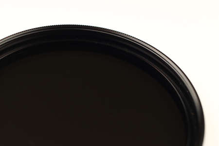 polarization filter on a white background closeupの写真素材