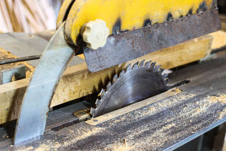 Equipment tool in a carpentry workshopの写真素材