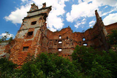Ancient castle ruins in Stare Seloの写真素材