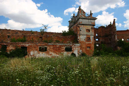 Ancient castle ruins in Stare Seloの写真素材