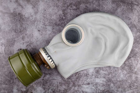 Protective gas mask with filter close-upの写真素材