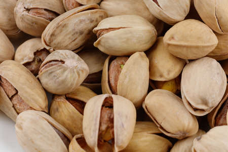 Pistachios are delicious nuts. Lots of healthy eating nutsの写真素材