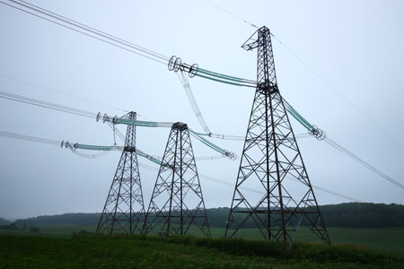 Construction of the power transmission in the summer