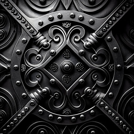 background texture metal steel cast iron. AI generated.の素材