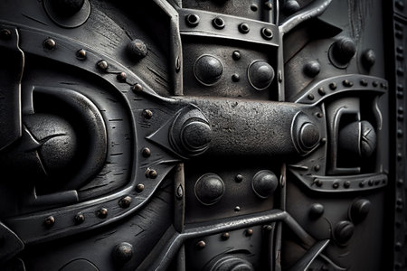 background texture metal steel cast iron. AI generated.の素材
